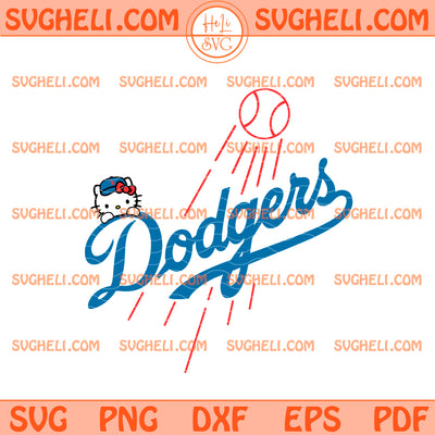 Dodgers Hello Kitty Baseball Svg LA Dodgers Hello Kitty Svg
