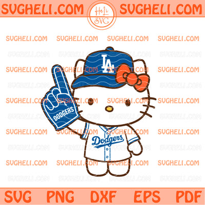 Dodgers Hello Kitty Baseball Svg Los Angeles Dodgers Svg