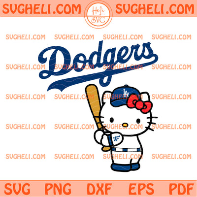 Dodgers Hello Kitty Svg Los Angeles Dodgers Hello Kitty Svg