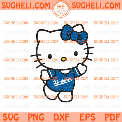 Dodgers Kitty Svg Hello Kitty Los Angeles Dodgers MLB Svg
