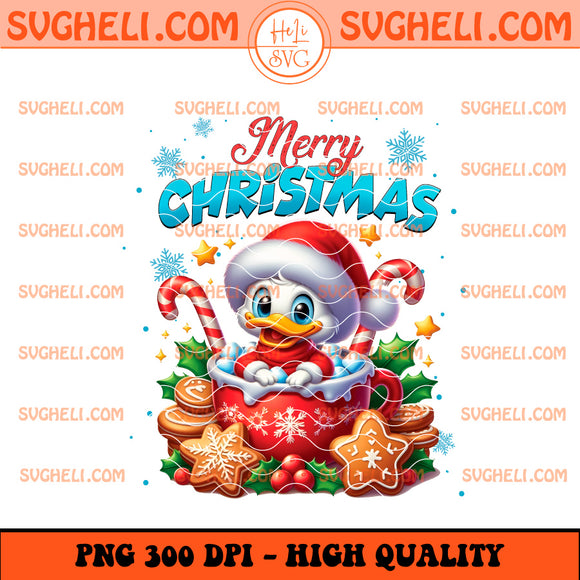 Donald Duck Baby Merry Christmas Coffee Png