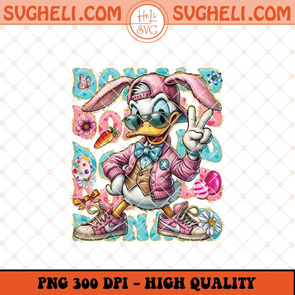 Donald Duck Easter With Sunglasses Png Donald Bunny Png Sublimation Files