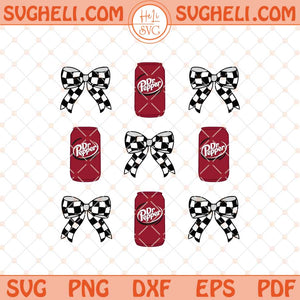 Dr Pepper Bows Svg Checkered Coquette Bow Dr Pepper Svg Png Dxf Eps Files