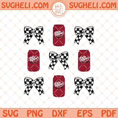 Dr Pepper Bows Svg Checkered Coquette Bow Dr Pepper Svg Png Dxf Eps Files