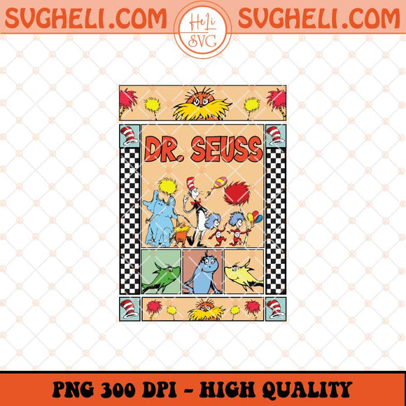 Dr Seuss Cartoon Checkered Png Dr Seuss Day Png Sublimation Files