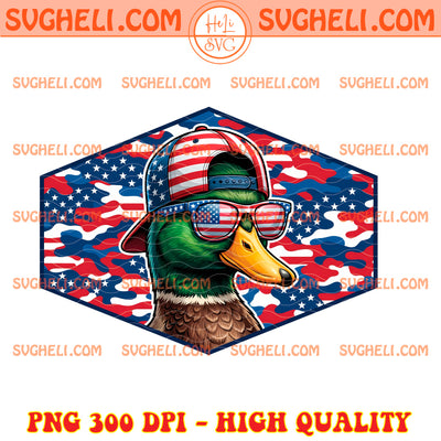Duck Hunting 4th Of July Png Red White & Blue Camouflage Png
