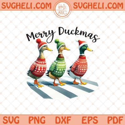 Ducks Christmas Svg Merry Ducksmas Png Duck Lover Png Dxf Eps Files