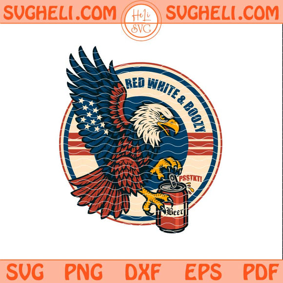 Eagle Red White And Boozy Svg American National Eagle Svg Png Dxf Eps