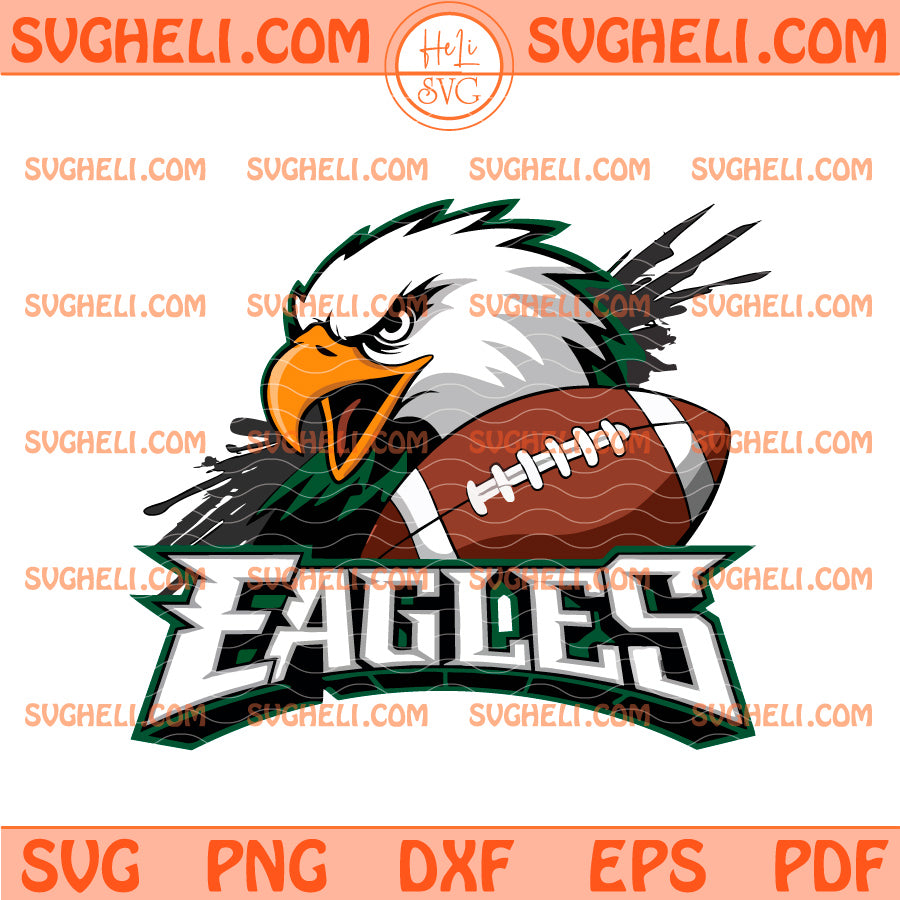 Eagles Football Mascot Svg Philadelphia Eagles Football Svg