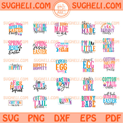 Easter Svg Bundle Happy Easter Svg Easter Quotes Svg