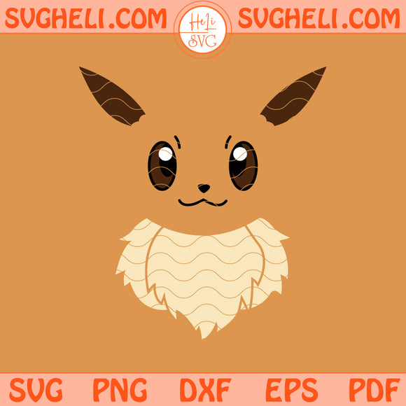 Eeve Face Svg Eevui Pokemon Svg Pokemon Face Svg Png Dxf Eps Files