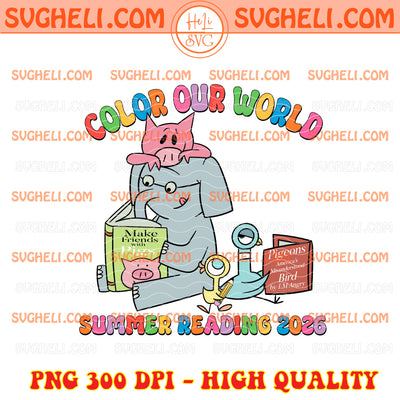 Elephant And Piggie Color Our World Summer Reading 2026 Png