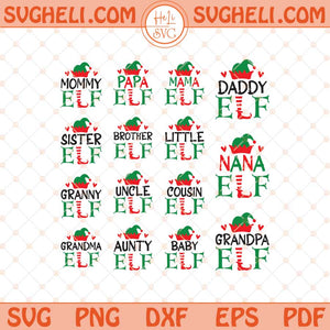 Elf Family Svg Bundle Elf Svg Funny Elf Svg Christmas Elf Svg Png Dxf Eps Files