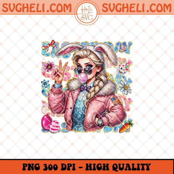 Elsa Princess Easter With Sunglasses Png Elsa Bunny Png Sublimation Files