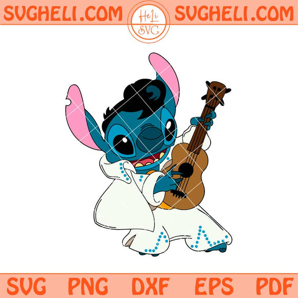 Elvis Stitch Svg Stitch Svg Guitar Svg Elvis Presley Svg Png Dxf Eps Files