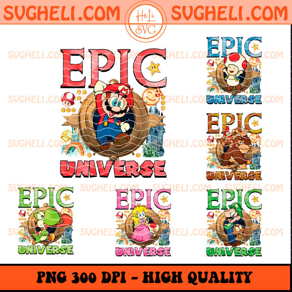 Epic Universe Family Vacation Png Bundle Super Mario Png