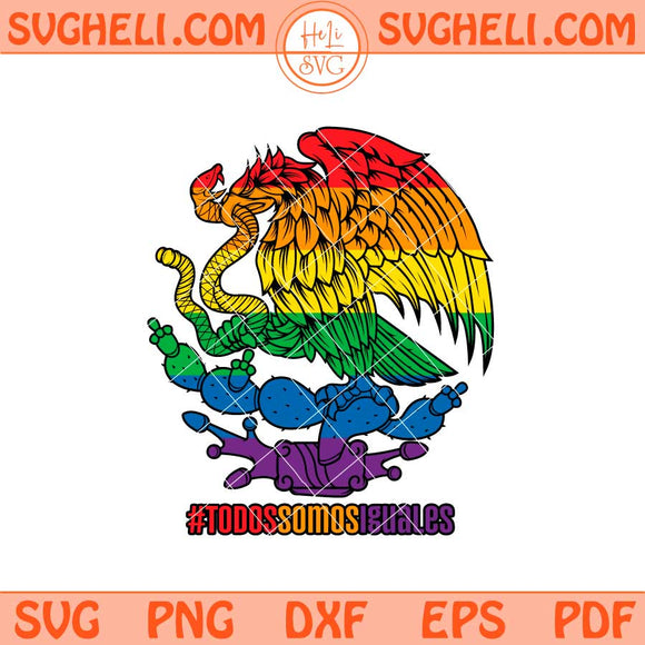 Escudo De Mexico LGBT Svg Escudo Mexico Pride Svg Png Dxf Eps Files