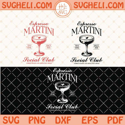 Espresso Martini Social Club Svg Beach Babe Svg Png Dxf Eps Files
