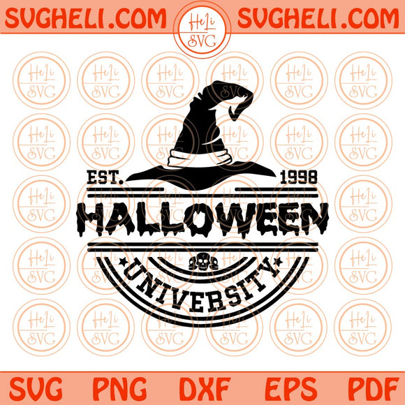 Est 1998 Halloweentown University Svg Witch hat Halloween svg Png Dxf Eps Files