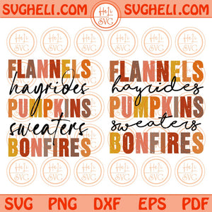 Fall Svg Flannels Hayrides Pumpkins Sweaters Bonfires Svg Grunge Svg Png Dxf Eps 2 Styles Files