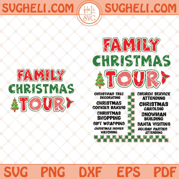 Family Christmas Tour Back-Front Svg Family Christmas Svg Png Dxf Eps Pocket Design Files