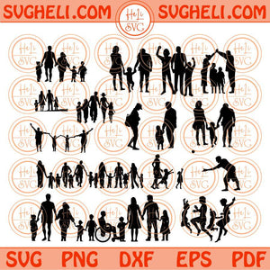 Family Svg Family Silhouette Svg Family Together Svg Png Dxf Eps Files Bundle