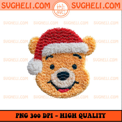 Faux Yarn Crochet Pooh Bear Disney Christmas Png