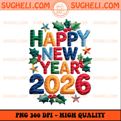 Faux Yarn New Year 2026 Png Faux Crochet New Year Png
