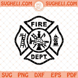 Fire Department Svg Fire Dept Svg Maltese Cross Svg Png Dxf Eps Files