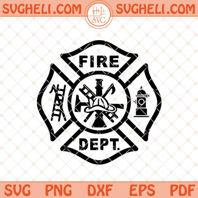 Fire Department Svg Fire Dept Svg Maltese Cross Svg Png Dxf Eps Files