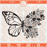 Flower Butterfly Svg Floral Butterfly Flowers Butterfly Svg Png Sublimation Dxf Eps Files