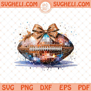 Football Coquette Bow Svg Disco Football Png Football Png Dxf Eps Files