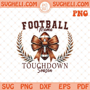 Football Mama Bow Png Fall Coquette Bow Png Touchdown Png Dxf Eps Files