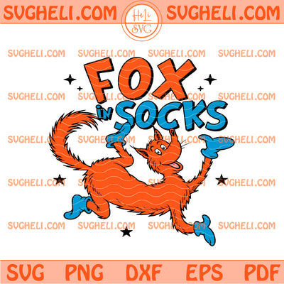 Fox In Socks Dr Seuss Svg Read Children Book Svg