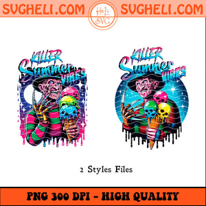 Freddy Krueger Summer Vibes Png Summer Halloween Png Sublimation Design