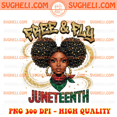 Free & Fly Juneteenth 1865 Faux Rhinestone Png African Png