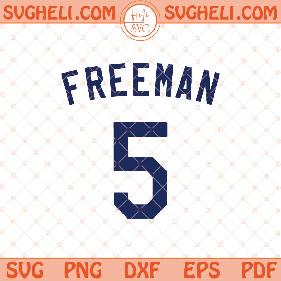 Freeman Jersey Svg Freddie Freeman Jersey Number 5 Svg