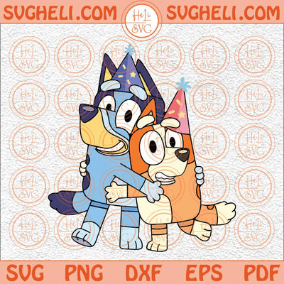 Funny Bluey and Bingo Svg Bluey Bingo Svg Bluey Friends Svg Png Dxf Eps Files