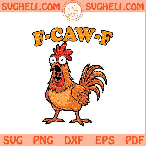 Funny Rooster Chicken Sticker, F-caw-f Cock Decal For Laptop, Water Bottle, Notebook, Car, Gift For Friend
