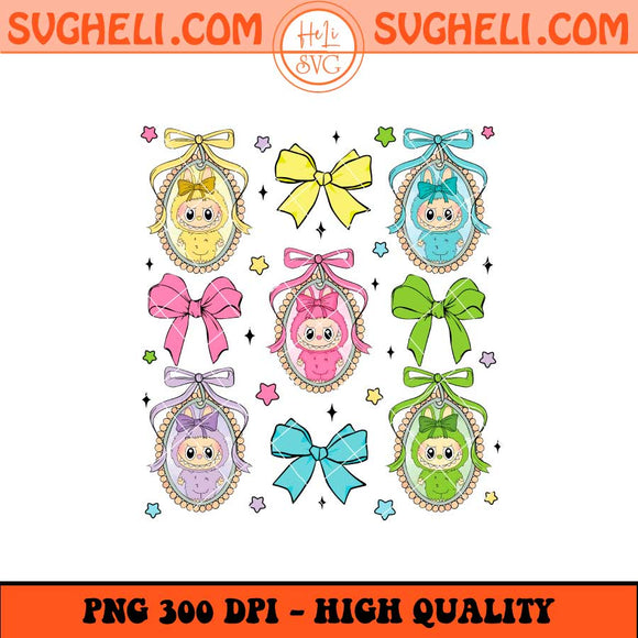 Funny Coquette Bow Labubu Png Cute Labubu The Monsters Png Sublimation Files