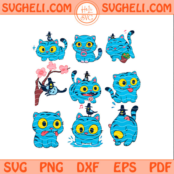 Funny Derpy Tiger and Bird Svg Cute KPop Demon Hunters Svg