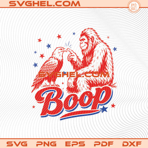 Funny Eagle Boop Patriotic Svg Retro America Bigfoot Svg