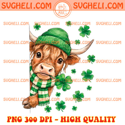 Funny Highland Cow St Patricks Day Png St Patricks Day Png