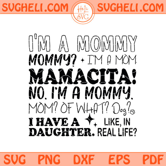 Funny Island Love Mommy Svg I'm a Mommy I'm a Mom Svg Png Dxf Eps Files