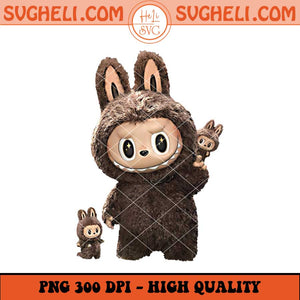 Funny Labubu Brown Png Labubu The Monsters Brown Png Sublimation Files