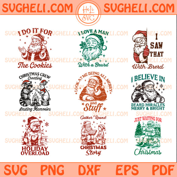 Funny Sarcastic Christmas Svg Bundle Trendy Christmas Svg