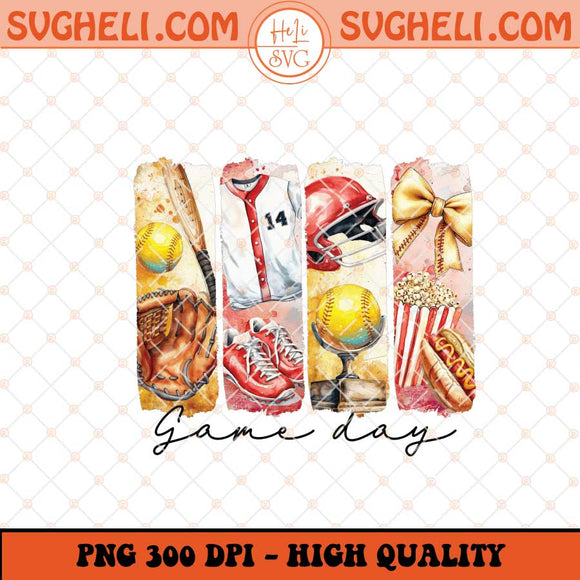 Game Day Softball Coquette Png Softball Bow Png Sublimation Files