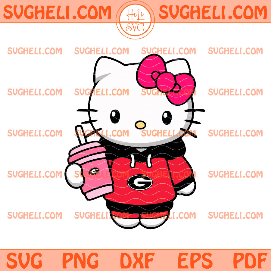 Georgia Bulldogs Hello Kitty Svg Georgia Bulldogs Svg