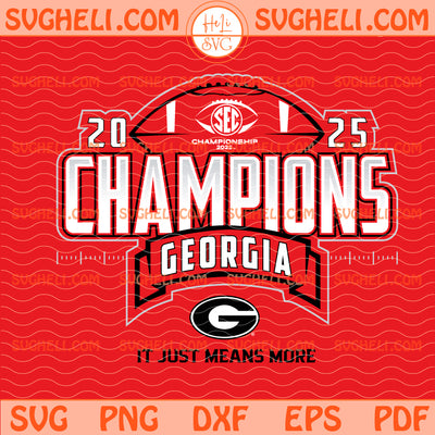 Georgia Bulldogs SEC Champs 2025 Svg Georgia Bulldogs Svg