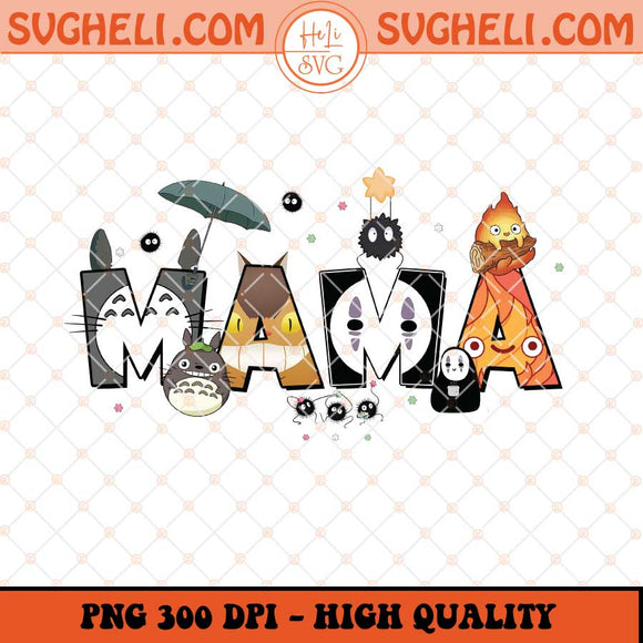 Ghibli Mama Png Howl's Moving Castle Png Totoro Mom Png Sublimation Files